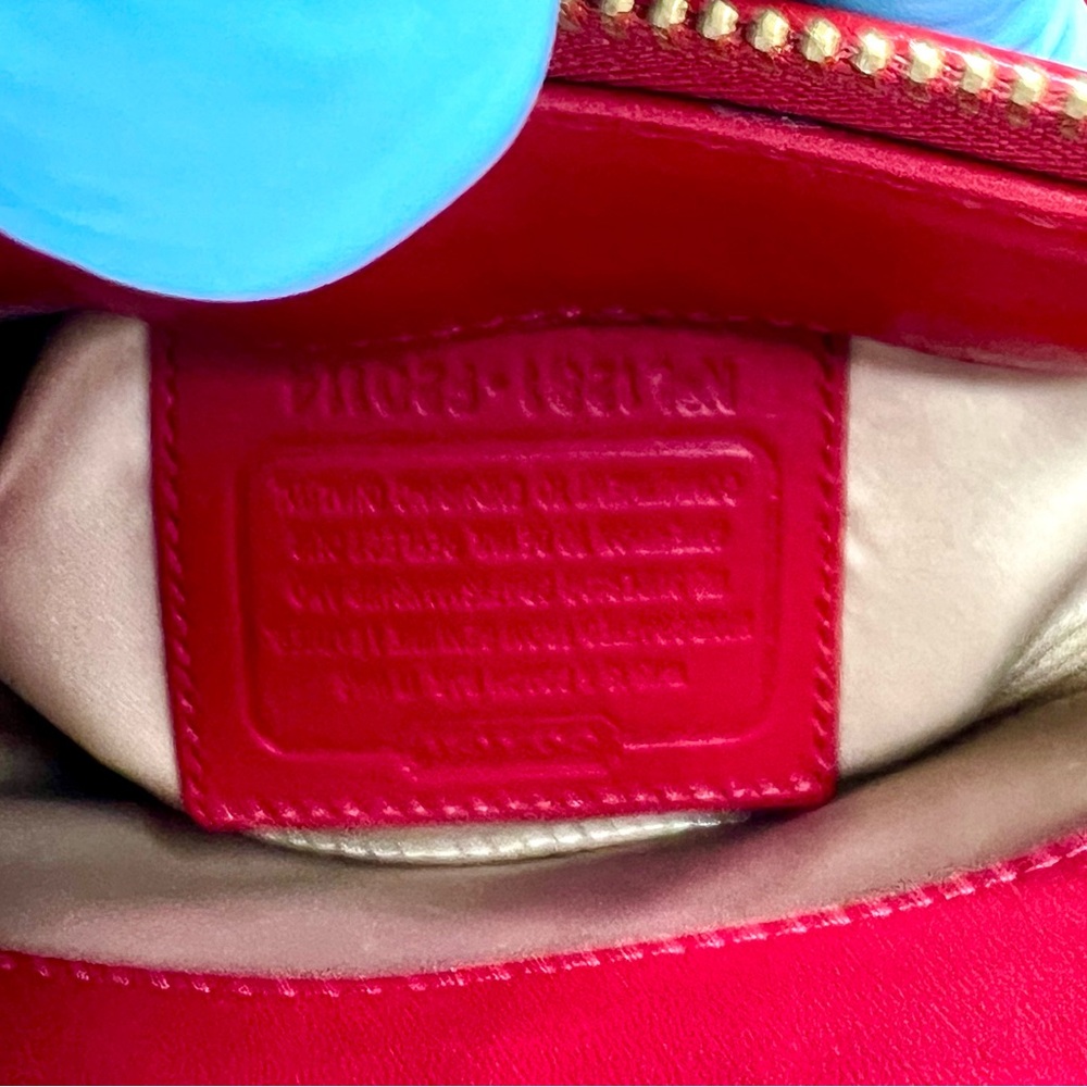 Coach Madison Maggie 41964 Red Leather Shoulder Bag Purse - Picture 7 of 14